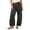 Grey, variant on Lentta Women's Mid Rise Cord Barrel Jeans Casual Baggy Wide Leg Corduroy Cropped Pants with Pockets