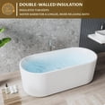 thumbnail image 5 of Senfot 59 Inch Acrylic Freestanding Bathtub Modern Oval Standalone Soaking Tub Deep Soaker Easy to Install for Contemporary Bathroom White 59 Inch, 5 of 7