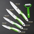 thumbnail image 2 of Juego de Cuchillos de Cerámica con Soporte, Juego de Cuchillos de Cocina de 3" 4" 5" 6" con Fundas y Pelador, Resistente a las Manchas Saludables, No Se Oxida, con Mango de Agarre Suave, 2 of 8