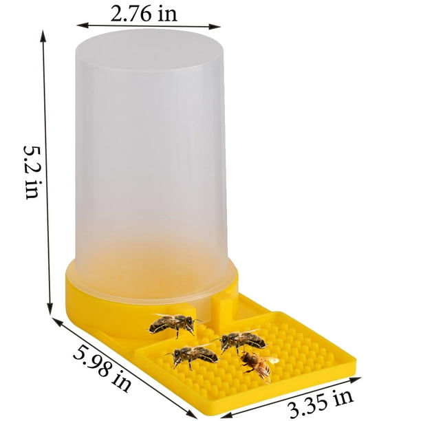 Bee Feeder, Plastic Bee Feeder Beehive Drinking Bowl Portable Easy To