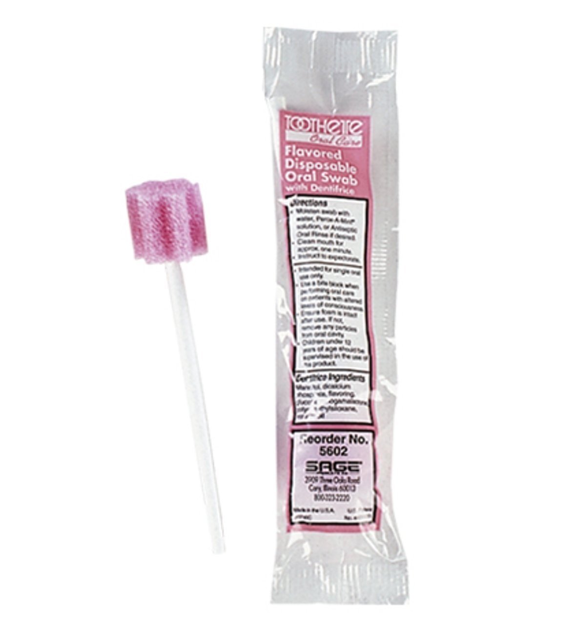 Toothette Foam Oral Swabsticks with Dentifrice Pack of 250