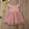 thumbnail image 4 of Flower Girl Summer Princess Dress Kid Baby Party Wedding Lace Tulle Tutu Dress Pink 2-3 Years, 4 of 6