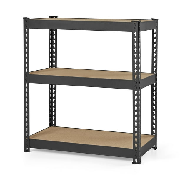 Hyper Tough 3Level Steel Shelving System, Black