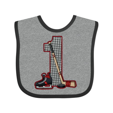

Inktastic First Birthday Red Hockey Gift Baby Boy or Baby Girl Bib