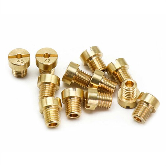 Eigraketly Boquilla de inyector de chorro principal de carburador, accesorios de motocicleta de piloto lento, suministros de motocicleta, instalación Herramientas y ferretería 100-128 Eigraketly  TO008920-02