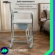 thumbnail image 5 of MEDICAL STORE Silla de Lujo Comodo con Ruedas y Frenos Traseros Asiento Inodoro o Silla Ducha 3 en 1, 5 of 8