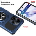 thumbnail image 5 of For Blu View Speed Ultra 5G Case with Tempered Glass Screen Protector,Military Grade Heavy Duty Shockproof Protective Cover,with Ring Kickstand for BLU B1660V - Blue, 5 of 5