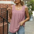 thumbnail image 5 of Enjoytime Womens Summer Blouse Tops Crewneck Loose Fit Basic Y2K Going Out Clothes Casual Sleeveless Shirts Summer Vacation Outfits for Women, 5 of 6