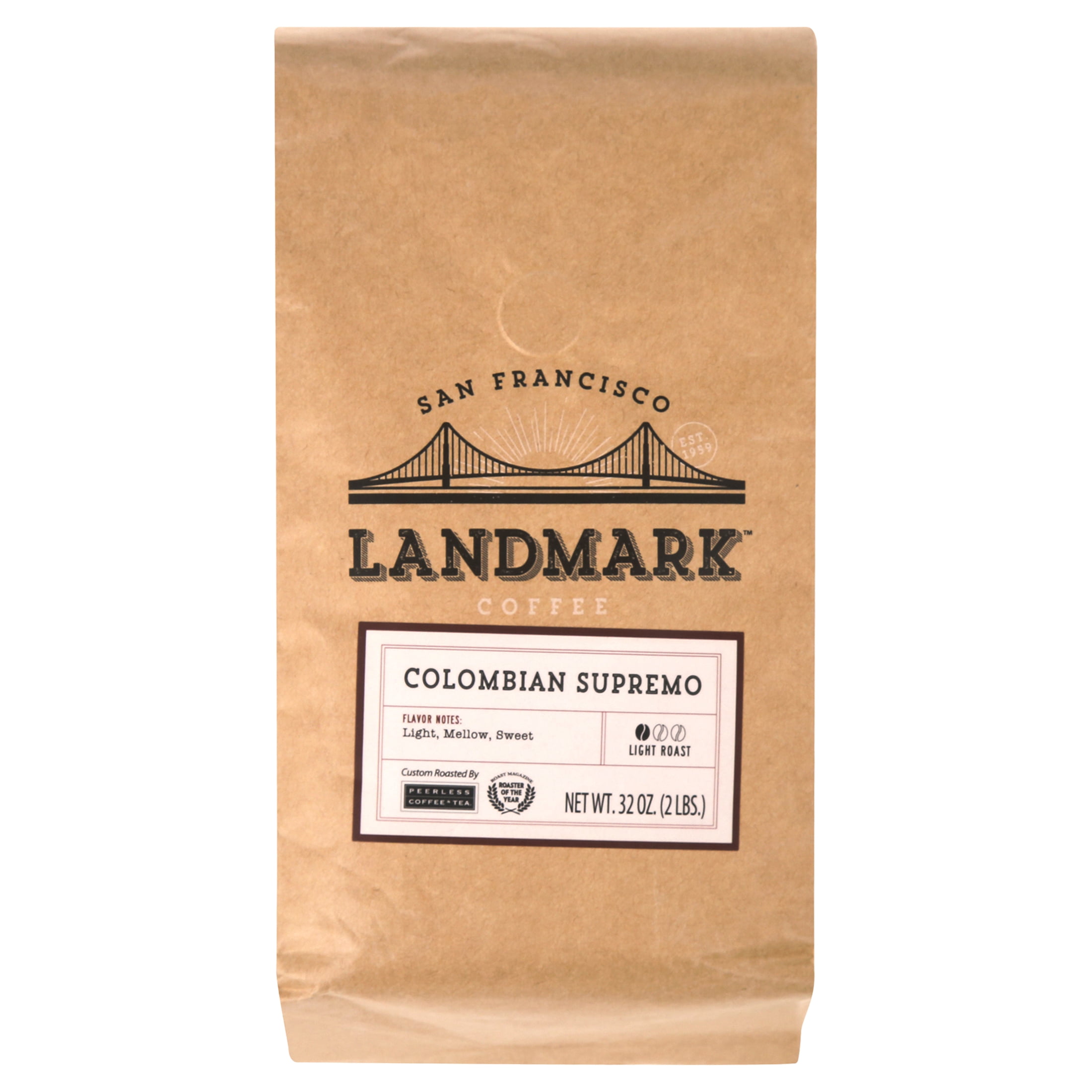 Landmark Coffee Colombian Supremo Whole Beans, 32 oz