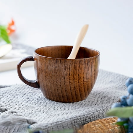 

Yesbay Water Cup Eco-friendly Handle Drink Water Various Styles Jujube Wood Water Mug Home Supply