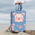 thumbnail image 3 of Lsque Cute Pig Flowers Printed Luggage Cover, Travel Luggage Protector,Scratch and Dirt Resistant, Fits 18-32 Inch Luggage - Medium, 3 of 9