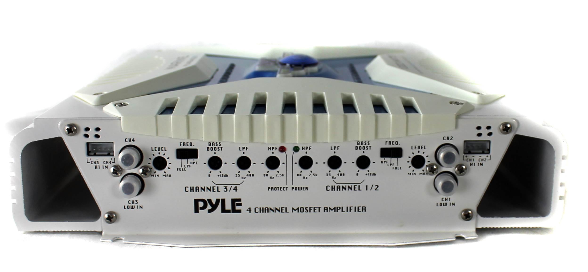 Pyle Elite PLMRA430BT 1000 Watt 4 Channel Amplifier Bluetooth Marine ATV Amp