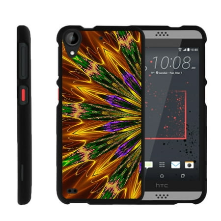 HTC Desire 530 | Desire 630, [SNAP SHELL][Matte Black] 2 Piece Snap On Rubberized Hard Plastic Cell Phone Cover with Cool Designs - Kaleidoscopic