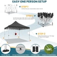 thumbnail image 3 of SANOPY 10 x 10 ft Pop-up Canopy Tent, Outdoor Straight Legs Instant Canopy - Black, 3 of 7
