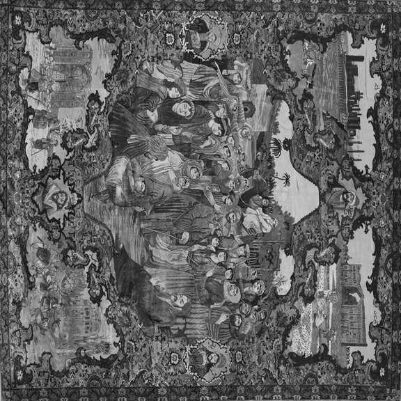 Ahgly Company Indoor Square Animal Gray Traditional Area Rugs, 7' Square