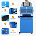 thumbnail image 5 of SUNCROWN 5-Drawer Rolling Tool Chest, Storage Cabinet with Detachable Top Tool Box, Tool Chest with Universal Lockable Wheels, Metal Tool Cart for, Workshop, Barbershop（Blue）, 5 of 7