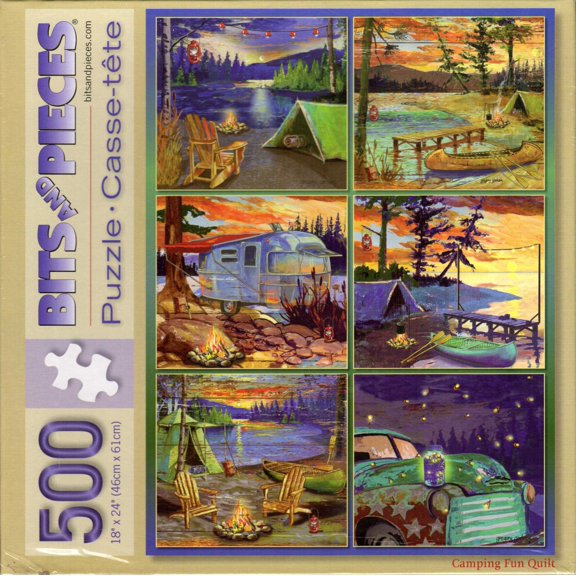 Camping Fun Quilt 500 Piece Puzzle