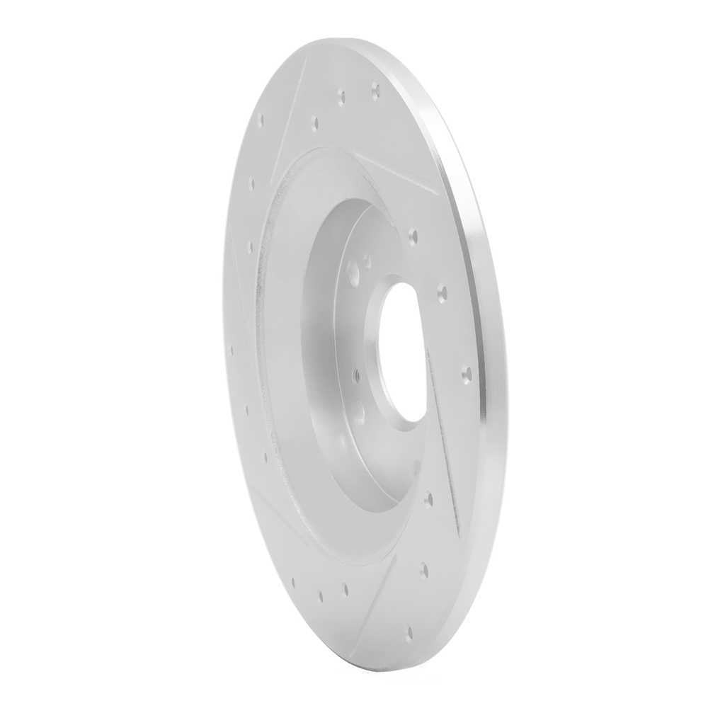 Dynamic Friction Company 631-59028R DFC Brake Rotor - Drilled And Slotted - Silver