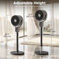 thumbnail image 3 of HOMCOM 20dB Standing Fan, 70°+90° Auto Oscillating Fan with 8 Speeds, 3 of 10