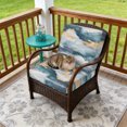 thumbnail image 4 of Outdoor Patio Cushion Covers 2 Pack Grey Marble Patio Chair Cushion Covers with Ties and Zipper Gold Cloud Waterproof Outdoor Seat Cushion Covers for Patio Furniture 22"x20", 4 of 9