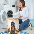 thumbnail image 4 of Happy Thanksgiving Newfoundland with Turkey Pumpkins Autumn Vibes Foldable Laundry Basket Newfie Dog Lover Gifts Organizer Storage with Handles - 12018, 4 of 5