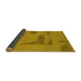 thumbnail image 2 of Ahgly Company Indoor Round Abstract Yellow Modern Area Rugs, 5' Round, 2 of 4