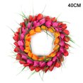 thumbnail image 3 of CAROOTU European-style Simulation Tulip Wreath Rattan Ornaments The Dreamy Front Door, 3 of 6