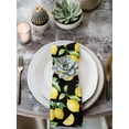 thumbnail image 2 of Lemon Black Cloth Napkins Set of 6 Reusable Dinner Napkins, Country Fruit Watercolor Farmhouse Plant Cocktail Napkin Washable Table Napkins for Wedding/Holiday Party/Baby Shower 20"x20", 2 of 7