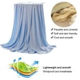 thumbnail image 4 of sunsanly Summer Ice Blanket Soft Natural Bamboo Fiber Breathable Heat Absorption Body Temperature Regulating Washable Cooling Home Dorm Snapping Cooler Blanket, 4 of 8
