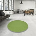 thumbnail image 3 of Ahgly Company Indoor Round Contemporary Pistachio Green Abstract Area Rugs, 4' Round, 3 of 6