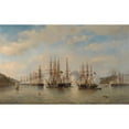thumbnail image 3 of Jacob Eduard van Heemskerck van Beest 14x11 Black Modern Framed Museum Art Print Titled - Dutch, English, French and American Squadrons in Japanese Waters During the Expedition Led by the Fr, 3 of 5