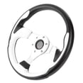 thumbnail image 4 of Volant de Course Universel en Cuir PU 13 Po 320mm Blanc, 4 of 8