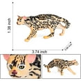 thumbnail image 3 of Ksopiavobs Forest Animal Figurine Realistic Leopard Cat Figure Plastic Ocelot Model Wild Cat Figurine for Christmas Birthday Gift Party Favor,Pack of 2, 3 of 7