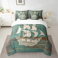 thumbnail image 2 of Erosebridal Nautical Boat Bedding Sets Twin Size,Vintage Cabin Comforter Sets With Sheets,Bedroom Decor,Reversible,Breathable,7Pcs, 2 of 5
