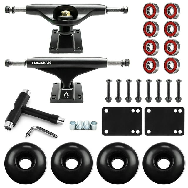 Ensemble de Roulements de Roues de Camions de Planche à Roulettes de 5 Pieds' et de Clé en T, Coussinets de Surélévateur de Roue de Longboard, Ensemble de Quincaillerie de Pont de Planche à Roulettes