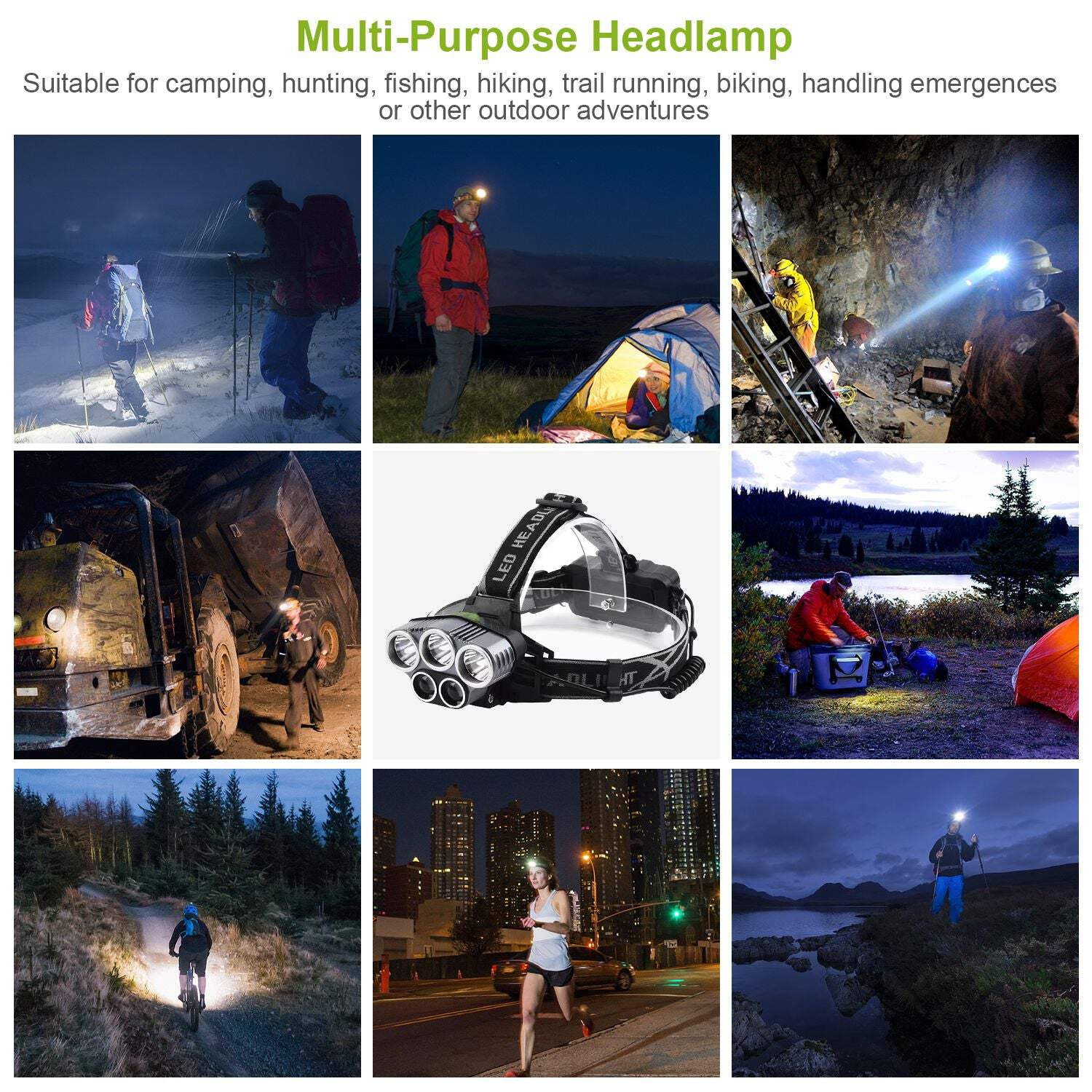 High Power LED Headlamp – Rechargeable