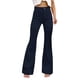 thumbnail image 1 of Pantalones acampanados de pana para mujer - Cintura elástica, corte holgado informal, para todas las ocasiones, 1 of 4