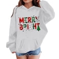 thumbnail image 2 of BaoFuBaoMei Hoodies for Boys Girls Christmas Merry Christmas Long Cuffed Sleeve Sweatshirt Tops with Pockets Loose Hooded Fall Clothes for Christmas Dinner Vacation Holiday, 2 of 8