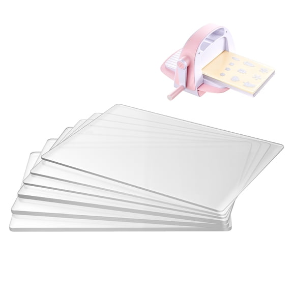 VEVOR Cutting Plates, 6 Pcs, 8.86 x 6.14 in, Clear Polycarbonate Material, Die Cut Pads Compatible with VEVOR Die Cutting and Embossing Machine KM-1860, for Scrapbooking, Card Making, Crafting