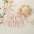 thumbnail image 2 of Rrunsv Girls Floral Dress Girl's Spaghetti Strap Mini Dress Summer Sleeveless Ruched Short Slim Dresses Pink,9, 2 of 4