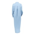 thumbnail image 6 of LIUJUNSHOP Women's Long Sleeve Button Down Shirt Dress Spring Casual Maxi Dresses Loose Fit Blouse Dress with Pockets, 6 of 8