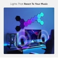 thumbnail image 4 of Kit más inteligente de lámparas de pared LED con forma de nanoleaf con forma de hexágonos negros, 4 of 7