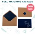 thumbnail image 4 of Thank You Cards With Envelopes Bulk Set & Stickers - 100 Pack 4x6 Blank Thank You Notes Bulk Box Set - Large Note Card Small Business, Wedding, Baby Shower & Bridal Shower - Navy Blue, 4 of 7