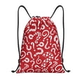 thumbnail image 1 of Xecao Question Marks1 Pattern Sports Drawstring Backpack - String Swim Gym Bag with Wet Proof Pocket for Women&Men-Small, 1 of 6