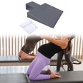 thumbnail image 1 of DYNWAVECA Upholstered Wedge Block Exercise Equipment Professional Workout Pad for Stretching Body Stamina Training Muscle Building Home Dark Gray, 1 of 9