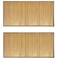 thumbnail image 1 of Formbu Bamboo Floor Mat Non-Skid, Large Water-Resistant Runner Rug for Bathroom, Kitchen, Entryway, Hallway, Office, Mudroom, Vanity, 24" x 48", Set of 2, Natural Wood, 1 of 5