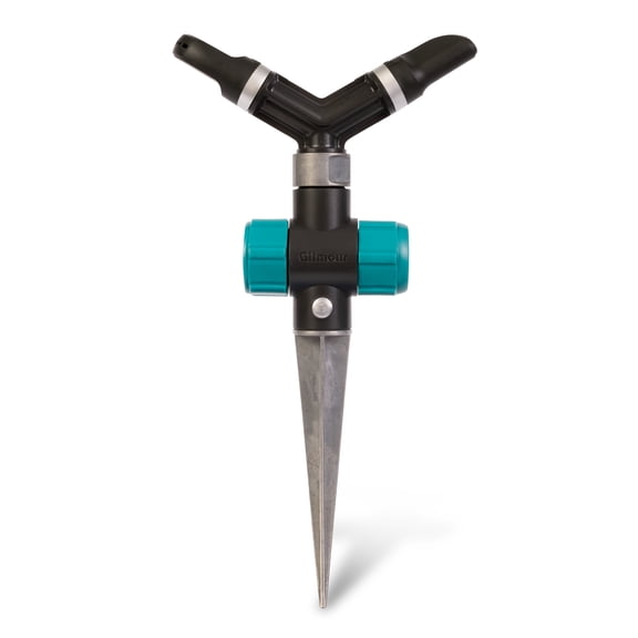 Gilmour Adjustable Whirler Sprinkler with Metal Spike Base Onyx
