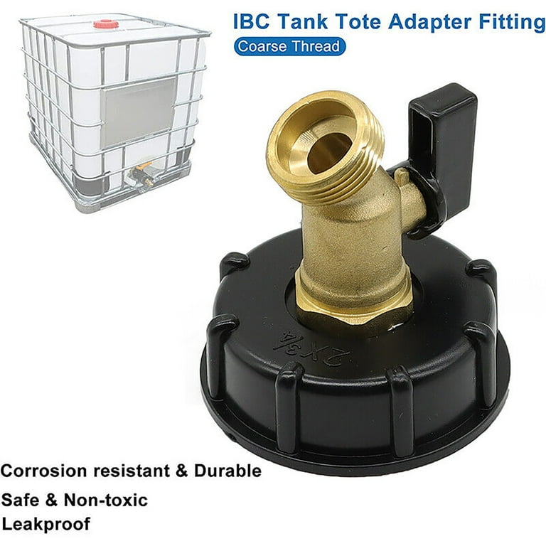 IBC Tote Water Tank Adapter, 275 330 Gallon Connector, Easy