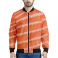 thumbnail image 5 of Chaqueta bomber con estampado 3D de salmón fresco para hombre y mujer, sudadera con estampado de carne de pescado sashimi, chaquetas de calle de manga larga con cremallera, 5 of 5