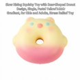 thumbnail image 3 of Slow Rising Squishy Toy with Bear-Shaped Donut Design, Single, Pastel Yellow and Pink Gradient, for Kids and Adults, Relaxation Toy, 3 of 3